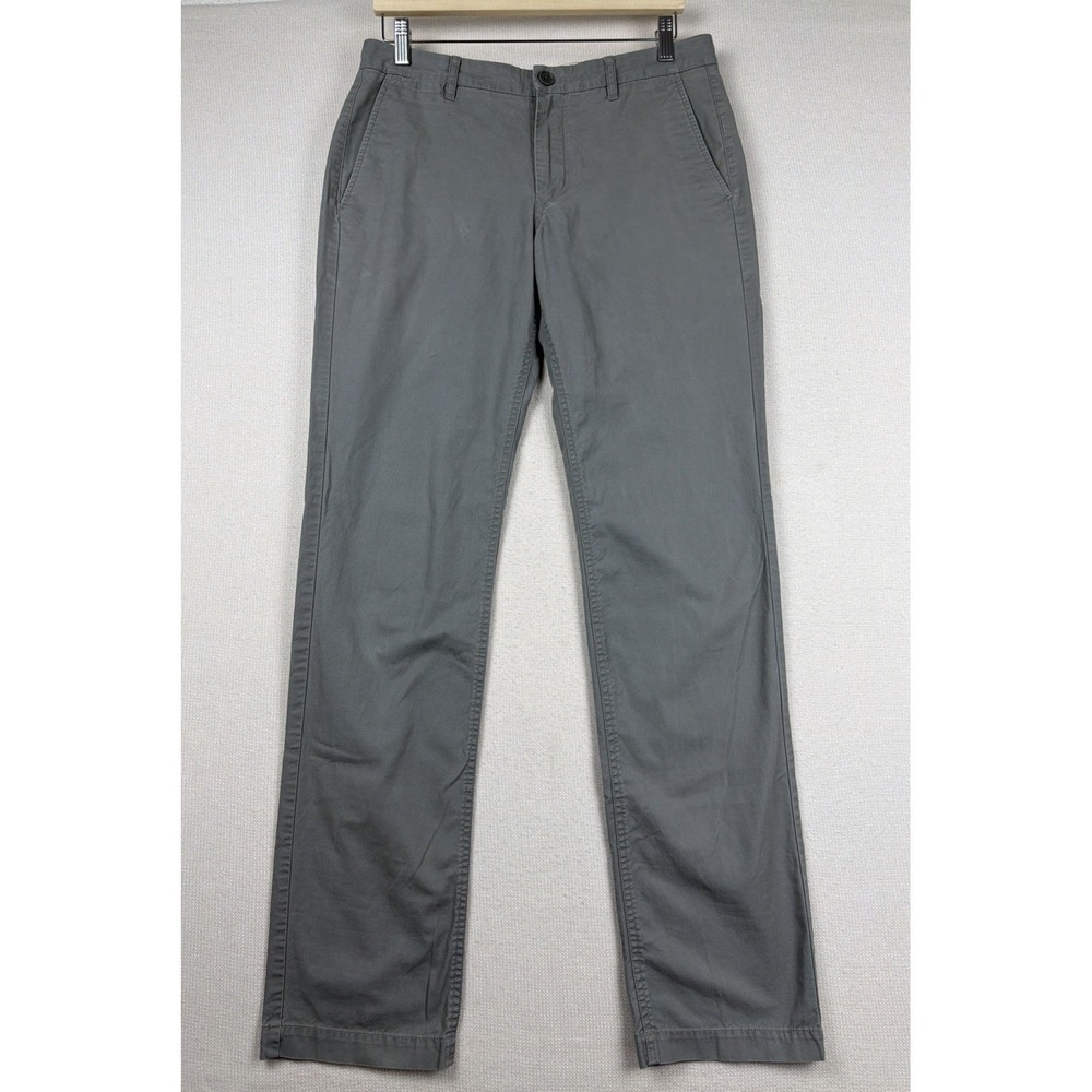 Bonobos Dress Pants Men's 31X34** Gray Straight Fit Preppy Slacks 100% Cotton